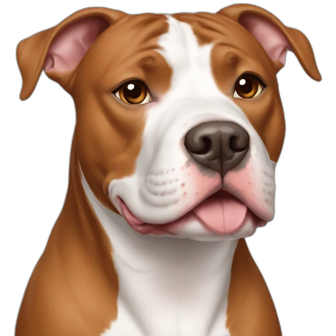 Copper and white pitbull emoji