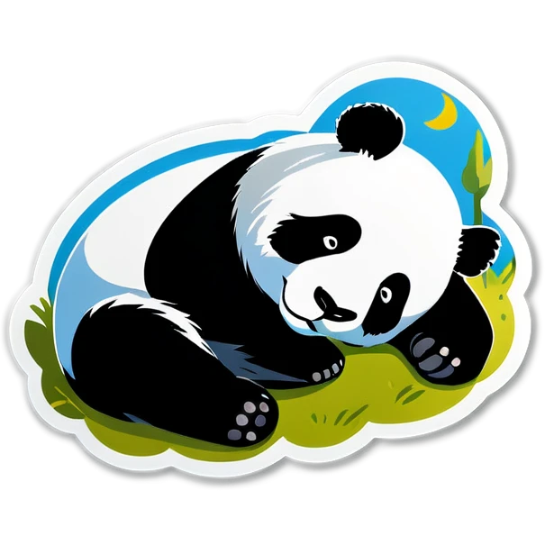 A panda sleeping emoji