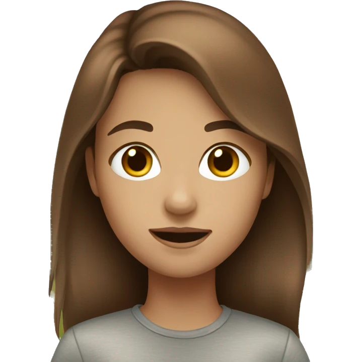 girl with brown hair outdoors emoji