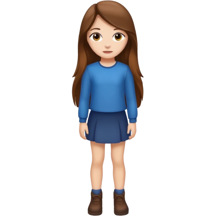 High resolution of ful body girl emoji