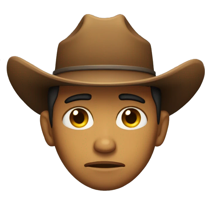 Sad cowboy emoji
