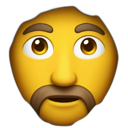 medieval serious man hidden behind tree emoji
