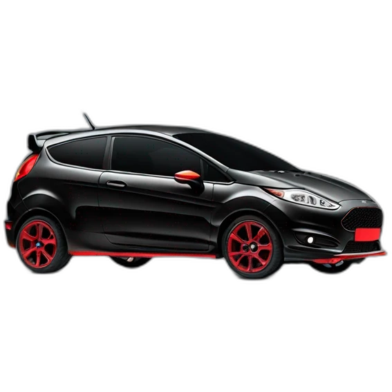 black MK7 Ford Fiesta with red details emoji