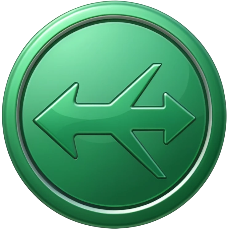 Direction arrow in green circle  emoji