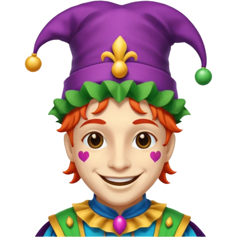 A jester smiling  emoji