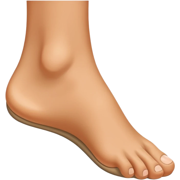 foot with arch highlighted, toes and heel visible, friendly look emoji