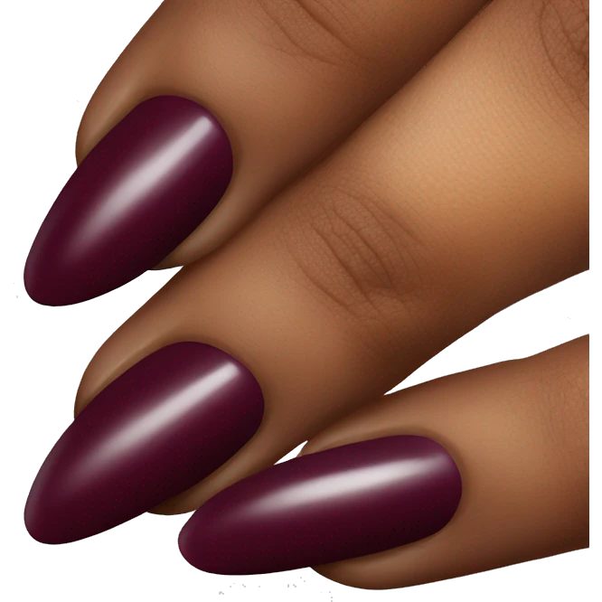 Wine red nails polish emoji