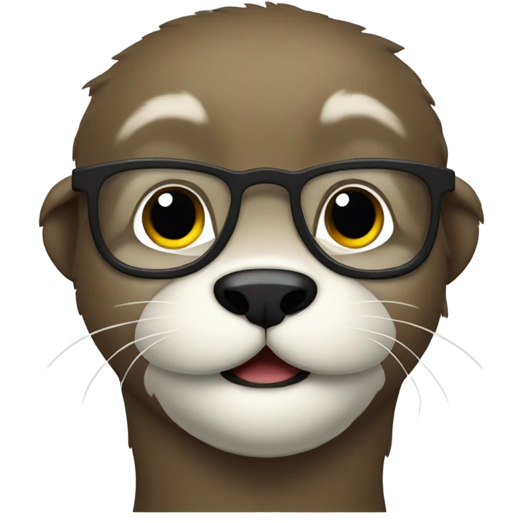 Nerdy otter emoji