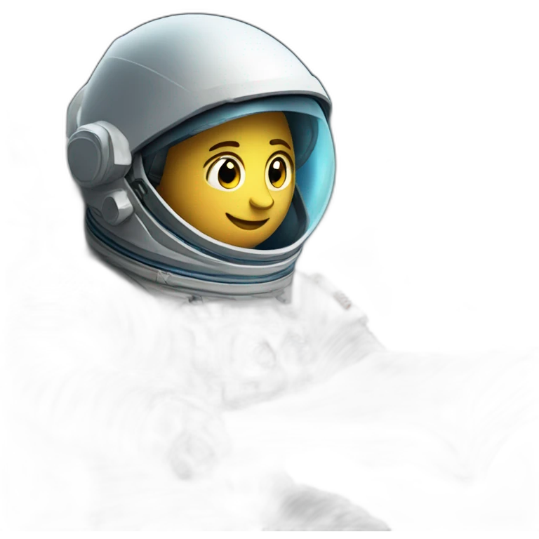astronauta leyendo el periódico emoji