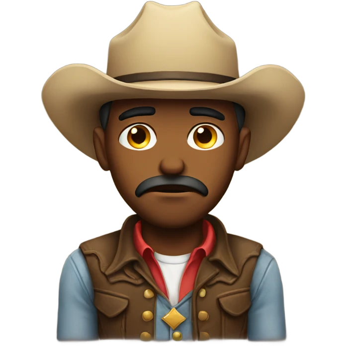 Sad cowboy  emoji