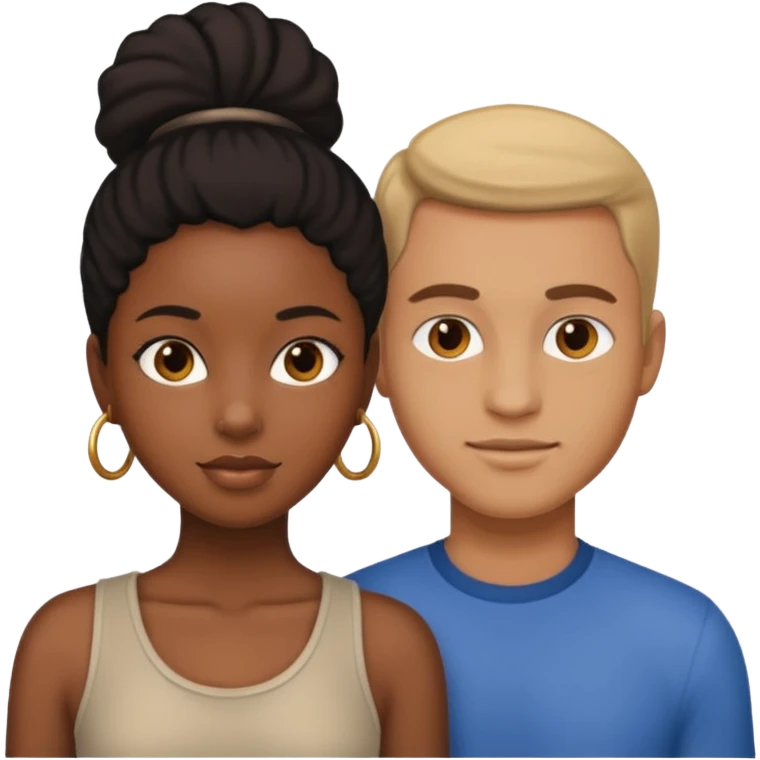 Black girl sex with white man emoji
