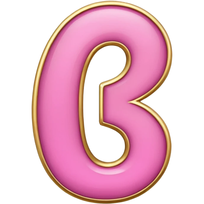 number four in pink and golden  emoji