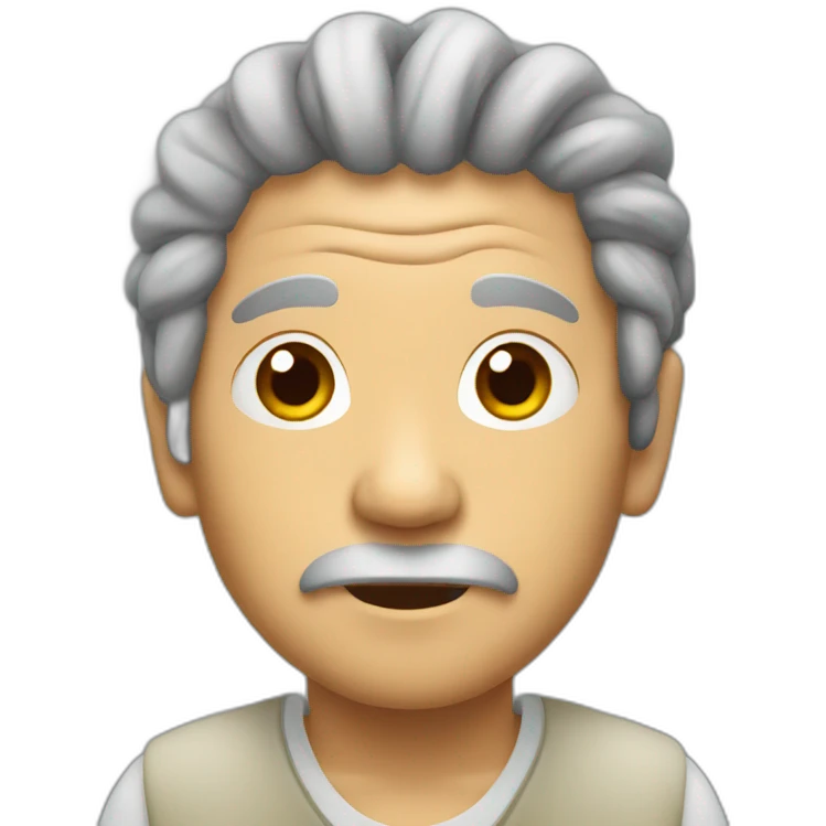 Asian grandad with dreds  emoji