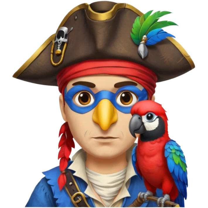 pirate and parrot emoji