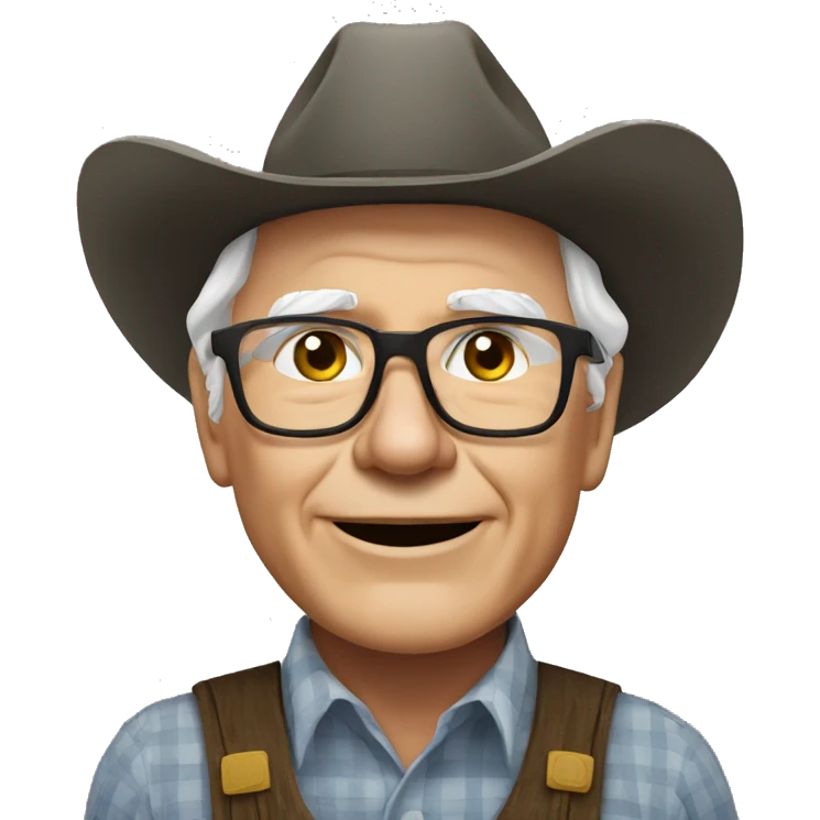 Warren Buffet as a farmer emoji