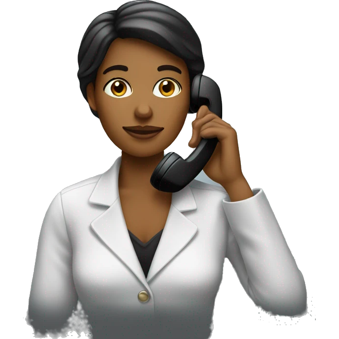 femme noir au téléphone emoji