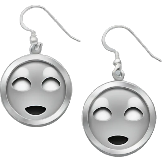 Silver earrings  emoji