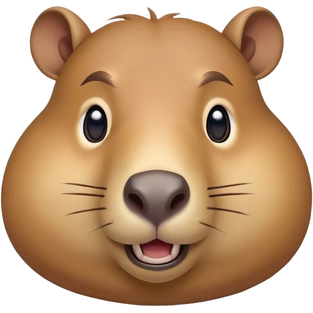 Cinematic Comical Capybara Portrait Emoji, Head tilted dramatically with an exaggeratedly shocked expression, featuring a robust, rotund build with wide, comically expressive eyes full of humorous disbelief, Simplified yet hilariously expressive features, highly detailed, glowing with a slightly sassy natural glow, high shine, dramatic yet playful, stylized with an air of quirky charm, soft glowing outline, capturing the essence of a meme-worthy capybara that looks ready to side-eye its way into viral fame! emoji