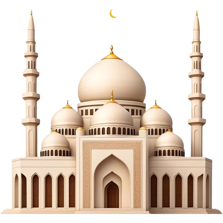 Cinematic Realistic Mohammad Al-Amin Mosque Landmark Emoji, showcasing the intricate architecture of the mosque rendered with rich textures and majestic, soft lighting. emoji