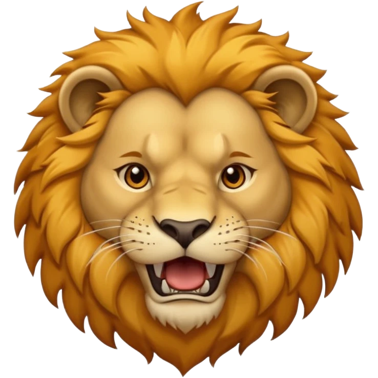 fearless emoji, roaring lion face, strong and brave emoji