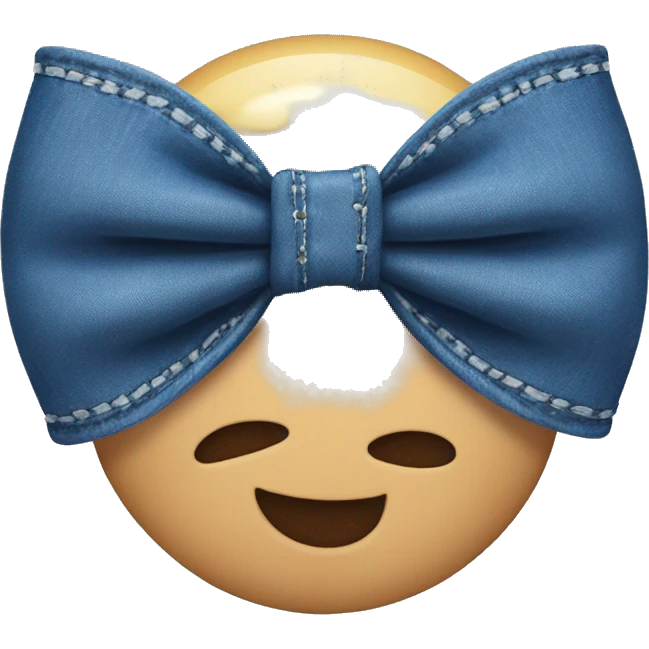 Blue Jean bow emoji