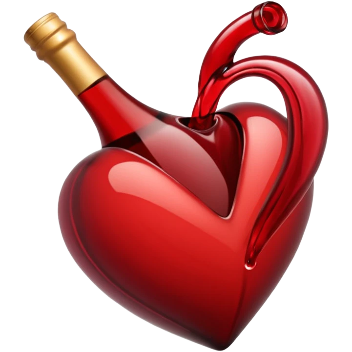 Corazón vino emoji