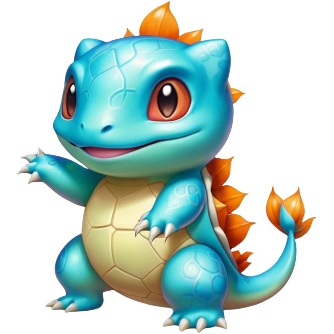 Shiny Exotic Bulbasaur-Squirtle-Charmander-Hybrid-Creature emoji