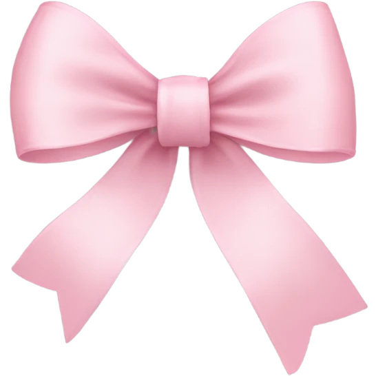 light pink ribbon bow emoji