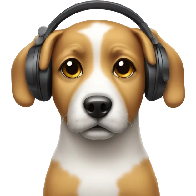 dog with Headphones emoji