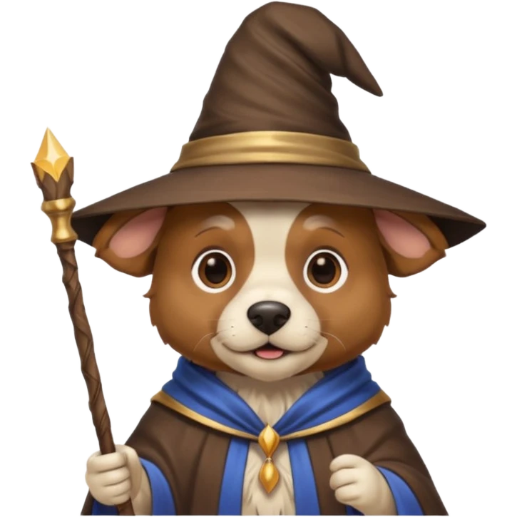 Dog wizard emoji