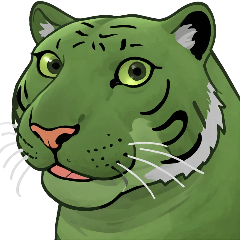 A tiger emoji