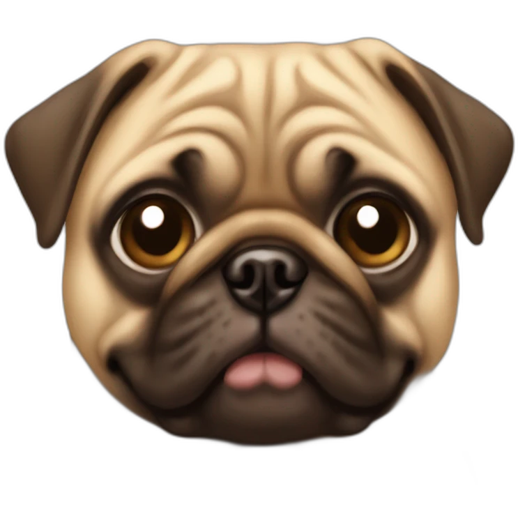 Chihwahwa pug tan and brown emoji