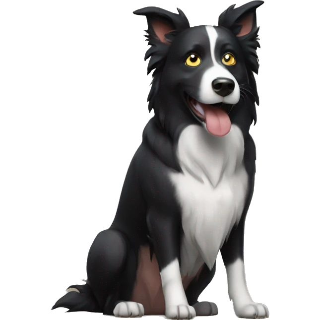 Border Collie with Batman Mask emoji