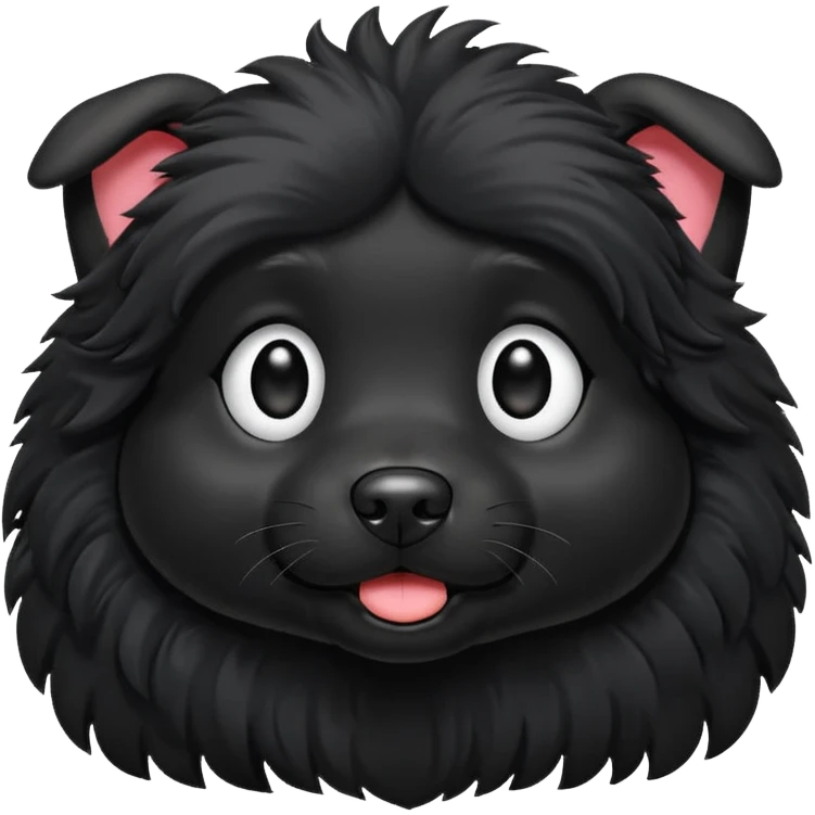Perrita negrita cute emoji