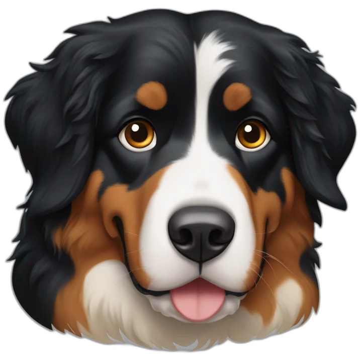 hiding bernese mountain dog emoji