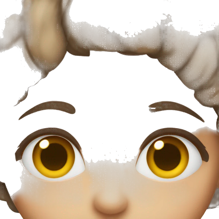 Girl with brown hair hazel eyes emoji