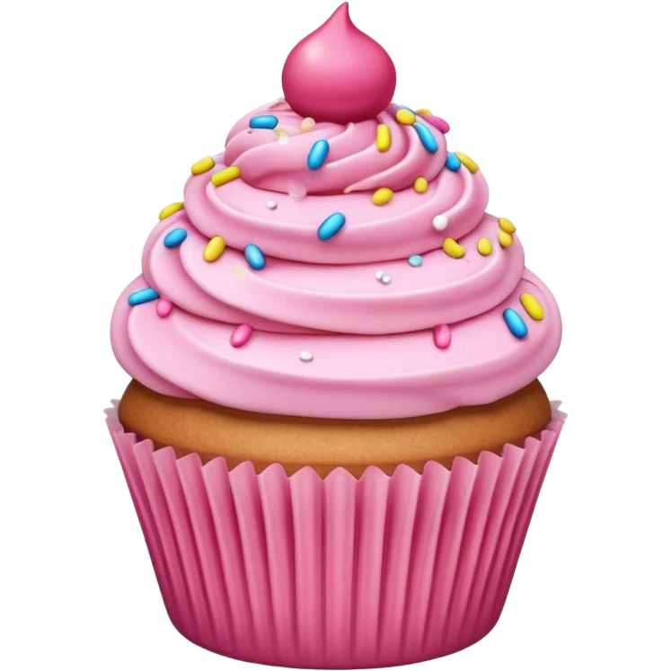 Cupcake with pink icing emoji