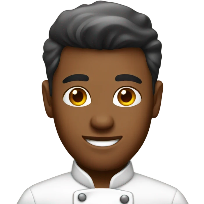 male chef with stylish earrings emoji