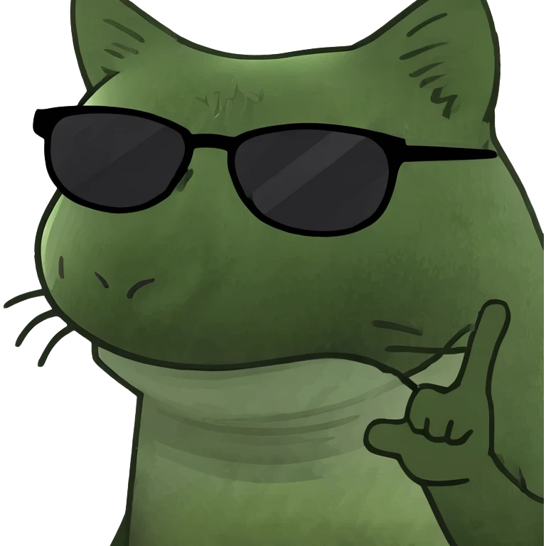 Cat with sunglasses emoji