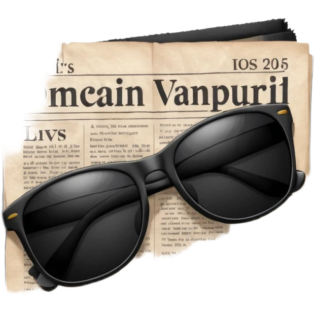Sunglasses on newspaper emoji