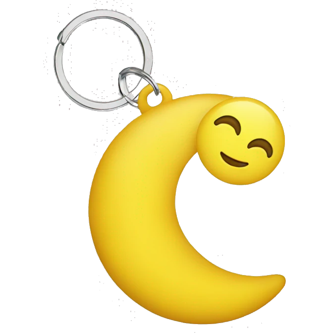 crescent yellow keychain emoji