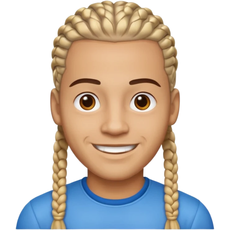 light skin man with cornrows emoji