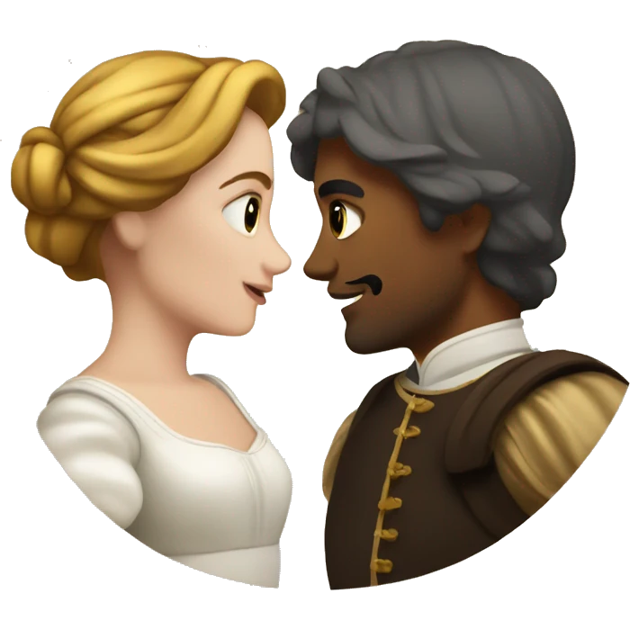 Romeo and Juliet of European appearance emoji