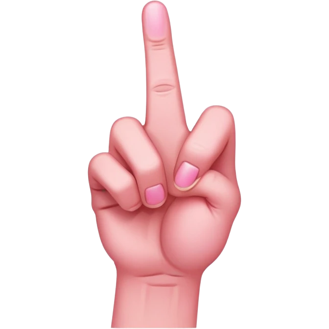 pink middle finger  emoji