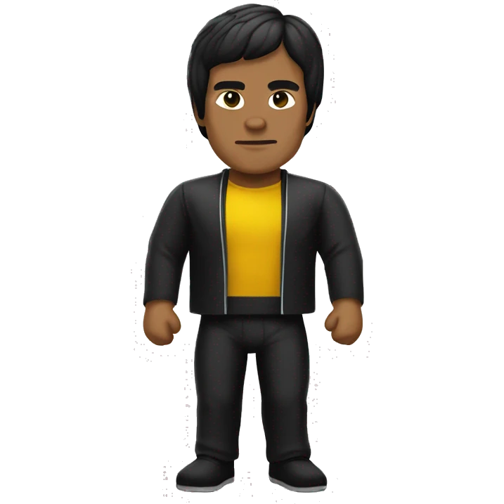 Bruce Lee emoji traj amarillo  emoji