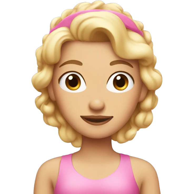 Pink Pilates princess emoji