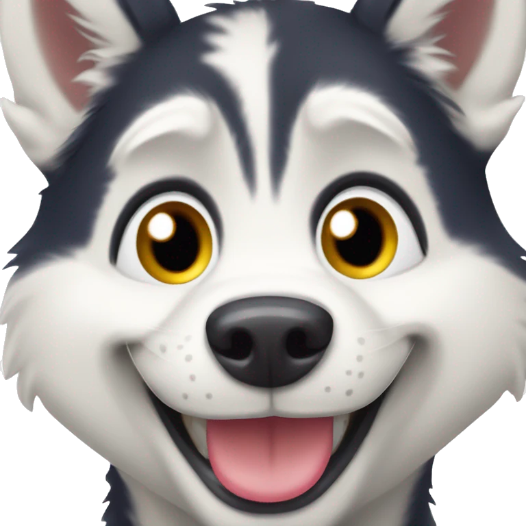 husky dog ​​smile emoji