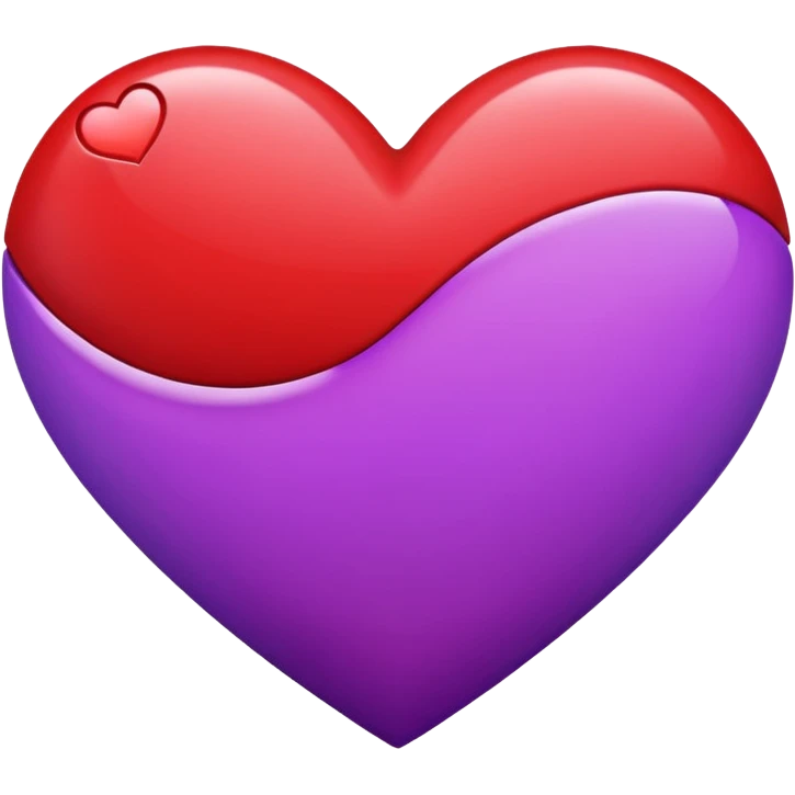 heart emoji with red and purple colors combined emoji