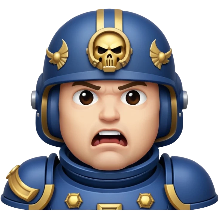 curious space marine wit open mouth emoji