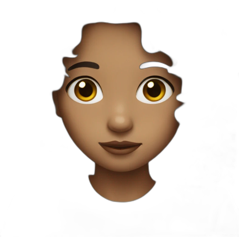 matt girl with short wavy dark hair emoji